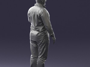 man in blue shirt 0368 3d print ready 3Dプリントモデル