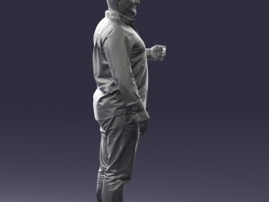 man in blue shirt 0368 3d print ready 3Dプリントモデル