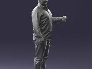 man in blue shirt 0368 3d print ready 3Dプリントモデル