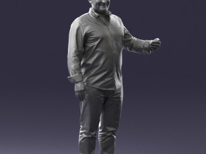 man in blue shirt 0368 3d print ready 3Dプリントモデル