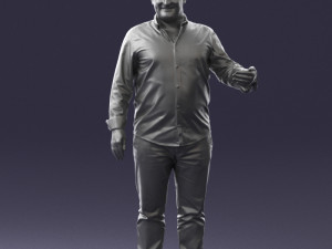 man in blue shirt 0368 3d print ready 3Dプリントモデル