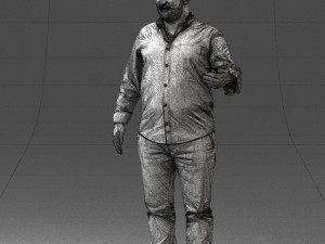 man in blue shirt 0368 3d print ready 3Dプリントモデル