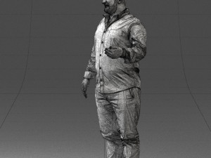 man in blue shirt 0368 3d print ready 3Dプリントモデル