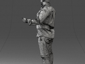 man in blue shirt 0368 3d print ready 3Dプリントモデル