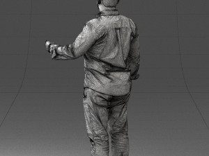 man in blue shirt 0368 3d print ready 3Dプリントモデル