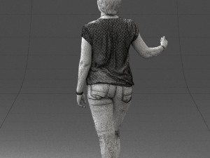 woman in jeans with short hair 0367 3D मॉडल