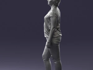 woman in jeans with short hair 0367 3d print ready 3D Print Model