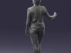 woman in jeans with short hair 0367 3d print ready 3D Print Model