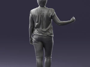 woman in jeans with short hair 0367 3d print ready 3D Print Model