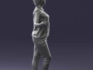 woman in jeans with short hair 0367 3d print ready 3D Print Model