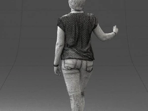 woman in jeans with short hair 0367 3d print ready 3D Print Model