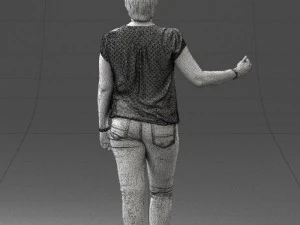 woman in jeans with short hair 0367 3d print ready 3D Print Model
