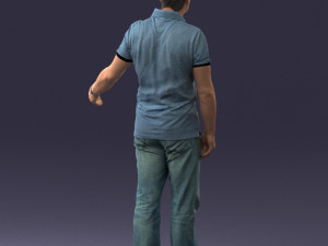 man in jeans with a bald head 0366 3d print ready 3D Print Model