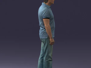man in jeans with a bald head 0366 3d print ready 3D Print Model