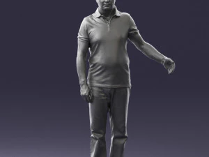 man in jeans with a bald head 0366 3d print ready 3D Print Model