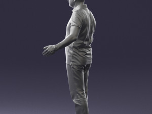 man in jeans with a bald head 0366 3d print ready 3D Print Model