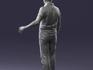 man in jeans with a bald head 0366 3d print ready 3D Print Model
