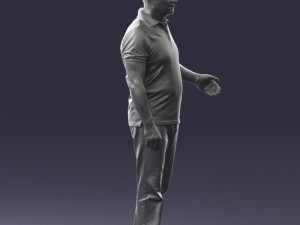 man in jeans with a bald head 0366 3d print ready 3D Print Model
