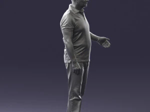 man in jeans with a bald head 0366 3d print ready 3D Print Model