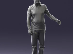 man in jeans with a bald head 0366 3d print ready 3D Print Model