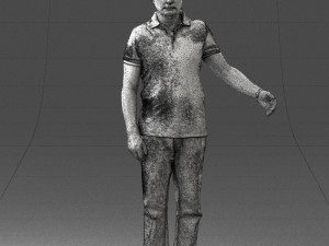man in jeans with a bald head 0366 3d print ready 3D Print Model