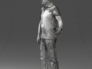 man in jeans with a bald head 0366 3d print ready 3D Print Model