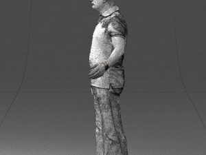 man in jeans with a bald head 0366 3d print ready 3D Print Model