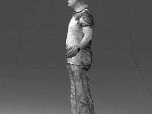 man in jeans with a bald head 0366 3d print ready 3D Print Model