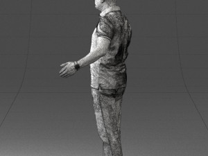 man in jeans with a bald head 0366 3d print ready 3D Print Model