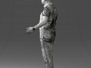 man in jeans with a bald head 0366 3d print ready 3D Print Model