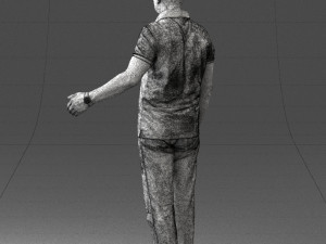man in jeans with a bald head 0366 3d print ready 3D Print Model