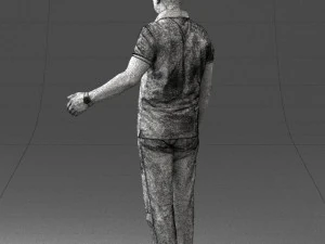 man in jeans with a bald head 0366 3d print ready 3D Print Model