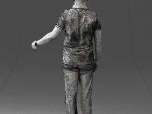 man in jeans with a bald head 0366 3d print ready 3D Print Model