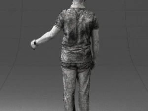 man in jeans with a bald head 0366 3d print ready 3D Print Model