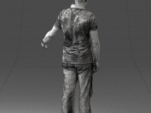 man in jeans with a bald head 0366 3d print ready 3D Print Model