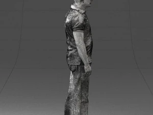 man in jeans with a bald head 0366 3d print ready 3D Print Model