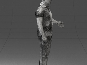 man in jeans with a bald head 0366 3d print ready 3D Print Model