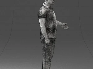 man in jeans with a bald head 0366 3d print ready 3D Print Model