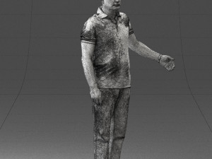 man in jeans with a bald head 0366 3d print ready 3D Print Model