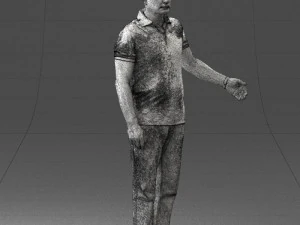 man in jeans with a bald head 0366 3d print ready 3D Print Model