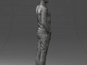 man in brown acket 0363 3D Model