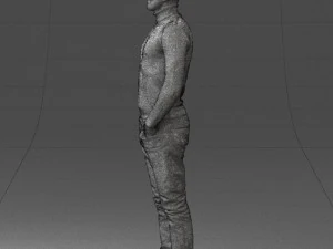 man in brown acket 0363 3D Model