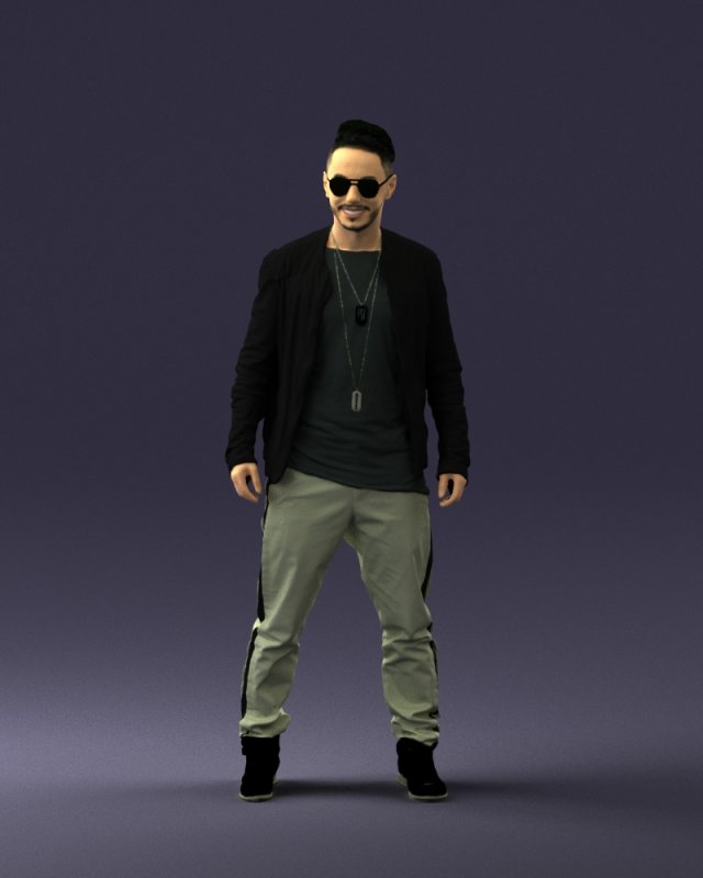 smile man in grey trousers 0362 3D 모델 .c4d .max .obj .3ds .fbx .stl .blend 