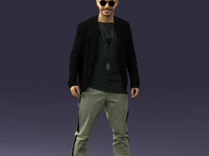 smile man in grey trousers 0362 3D 모델