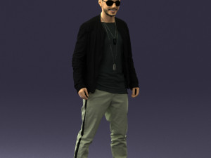smile man in grey trousers 0362 3D 모델