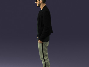smile man in grey trousers 0362 3D 모델