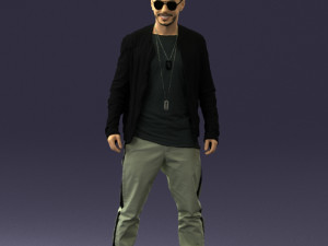 smile man in grey trousers 0362 3D 모델