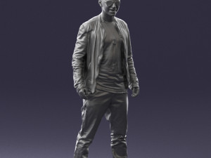 smile man in grey trousers 0362 3D 모델