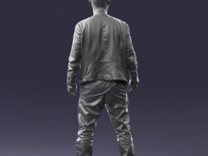 smile man in grey trousers 0362 3D 모델