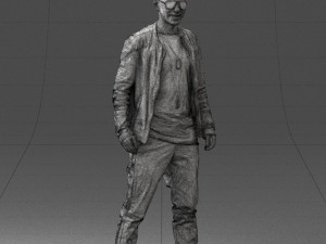 smile man in grey trousers 0362 3D 모델